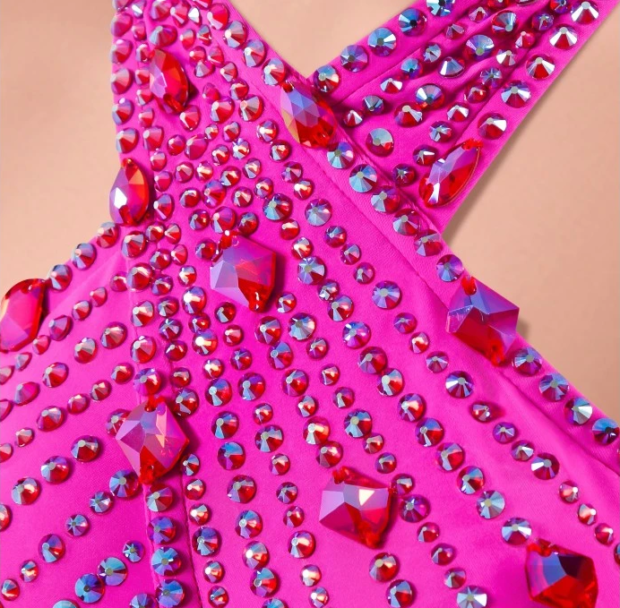 Stage costumes with sparkling rhinestones