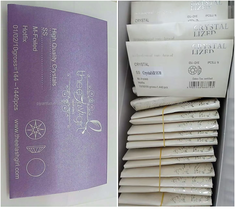 Custom OEM rhinestone packaging and private label