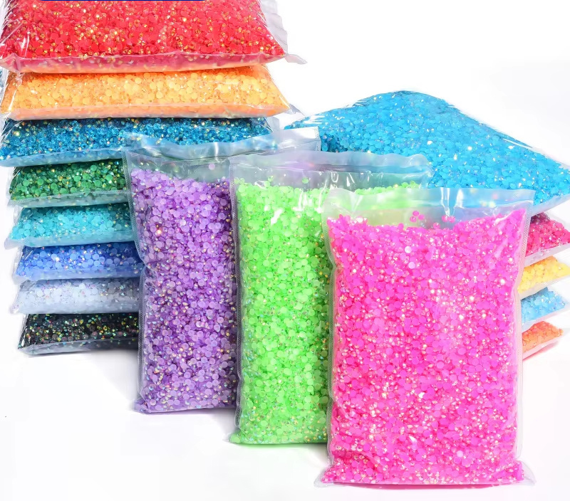 Wholesale Jelly AB resin rhinestones for nail art, fashion, bags, shoes and craft decoration
